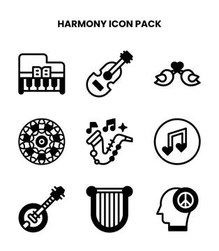 Harmony DuoTone Vector Icons Pack Stock Illustration