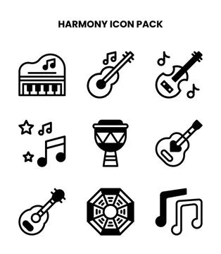 Harmony DuoTone Vector Icons Pack Stock Illustration