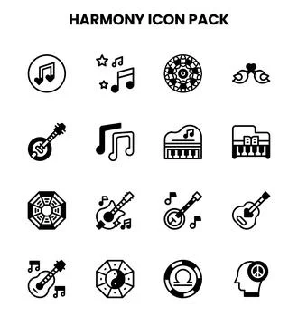 Harmony DuoTone Vector Icons Pack Illustrazione stock