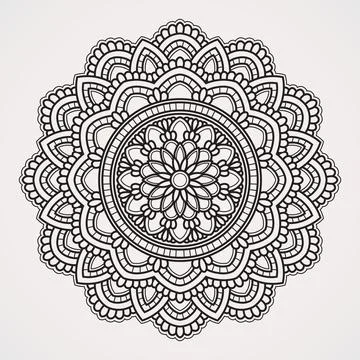 Harmony of flowers and beautiful, mutually ornamental forms Stock Illustration