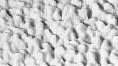 Harmony of interaction. white streams consisting of particles pulsate and form a Stock Footage 81259100