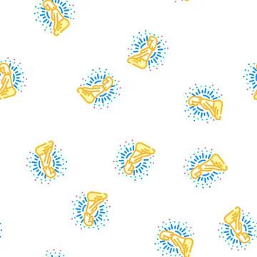 Harmony meditation vector seamless pattern Illustrazione stock