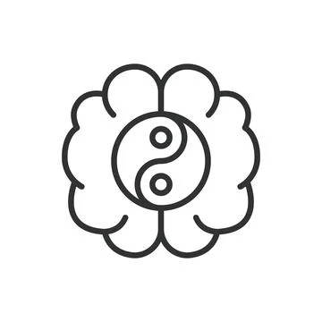 Harmony mind, in line design. Harmony mind, peace, tranquility, balance Stock-Illustration