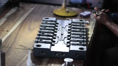 Harmony of operator and machine in our videos featuring manual drilling on Stock Footage 250127444