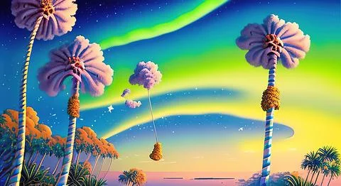 Harmony of swirly clouds starry night deep blue Illustrazione stock