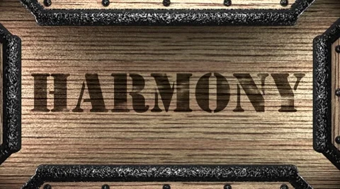 Harmony on wooden stamp Видео 8653606