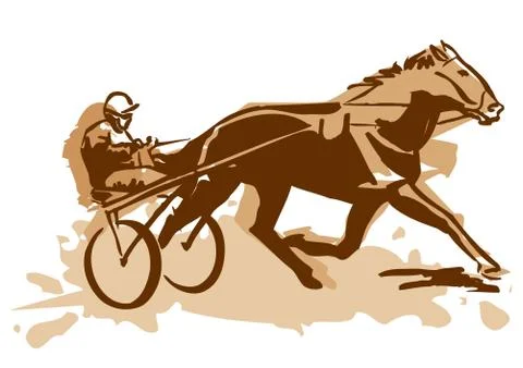 Harness racer Stock Illustration