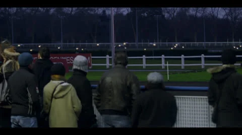 HARNESS RACING - FROM SIDE NIGHT Stock Footage 25206679