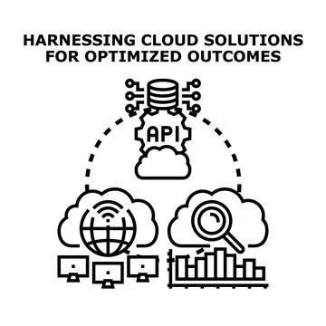 Harnessing cloud solutions for optimized digital outcomes イラスト素材