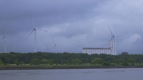 Harnessing Wind Energy Stock Footage 254356103