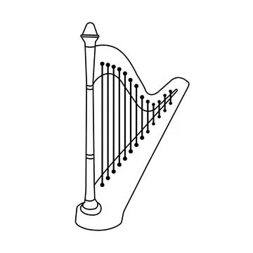 Harp icon design Stock Illustration