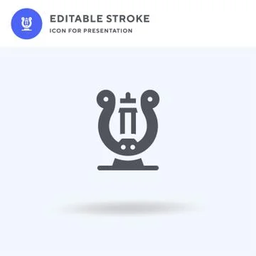 Harp icon vector, filled flat sign, solid pictogram isolated on white, logo イラスト素材