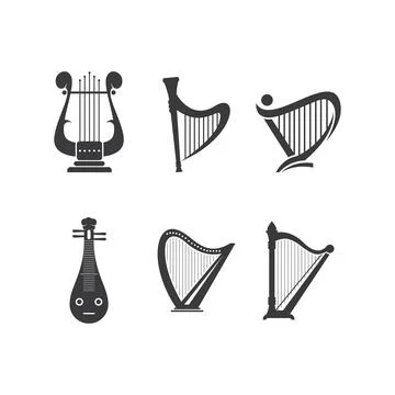 Harp illustration vector Stock Illustration