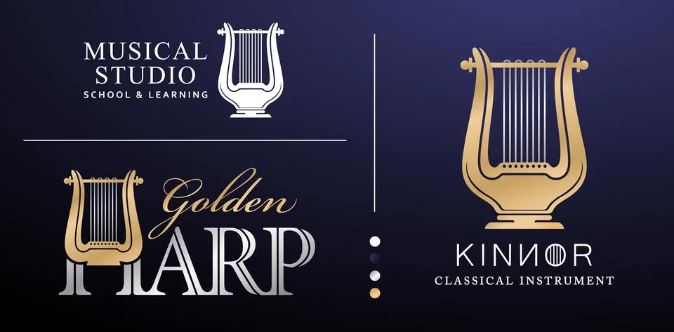 Harp logo Stock Illustration