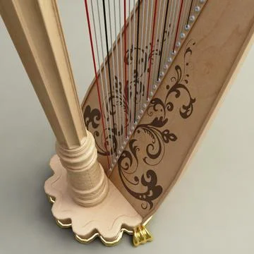 Harp Musical Instrument 3D Model