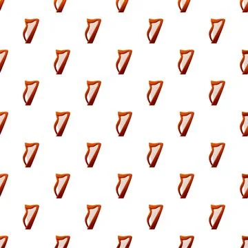 Harp musical instrument seamless pattern background Stockillustratie