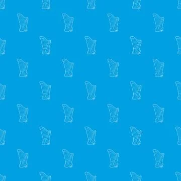 Harp pattern seamless blue Ilustração Stock