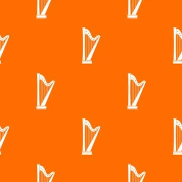 Harp pattern seamless Stock Illustration
