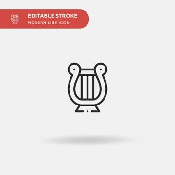 Harp Simple vector icon. Illustration symbol design template for web mobile U Stock Illustration