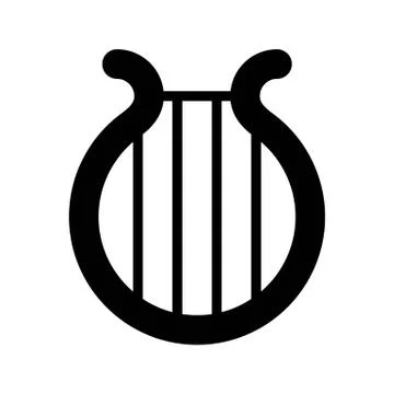 Harp vector, Feast of Saint Patrick solid icon Stock Illustration