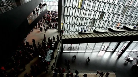 Harpa Concert Hall Stock Footage 71592457