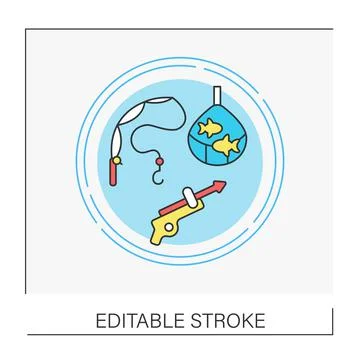Harpoon concept line icon Stock Illustration
