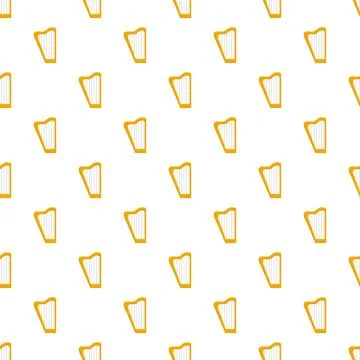 Harps musical instrument repeating pattern design background Stockillustratie