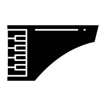 Harpsichord Glyph Icon Stock Illustration