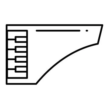 Harpsichord Line Icon Stock Illustration