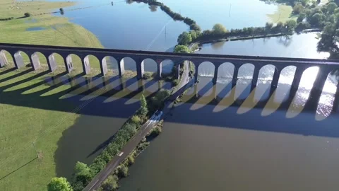 Harringworht Viaduct Stock Footage 286110045