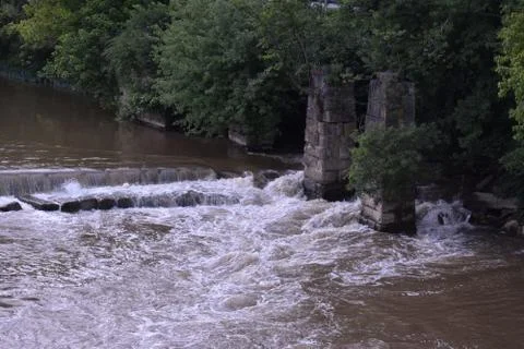 Harrison County rushing dam Stock Photos