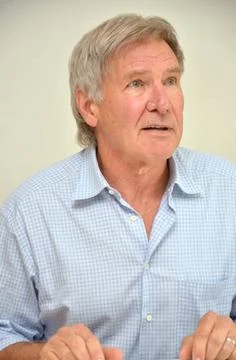 Harrison Ford at the press junket for Paranoia in Beverly Hills, Californ... Stockfoto's