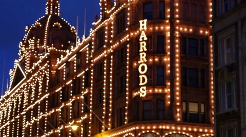 Harrods Department Store, Brompton Road, Knightsbridge, London Vídeos de archivo 45624481