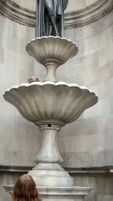 Harry Potter Easter Egg In Fountain At Universal's Epic Universe, Orlando, Flori Stock Footage 308657682