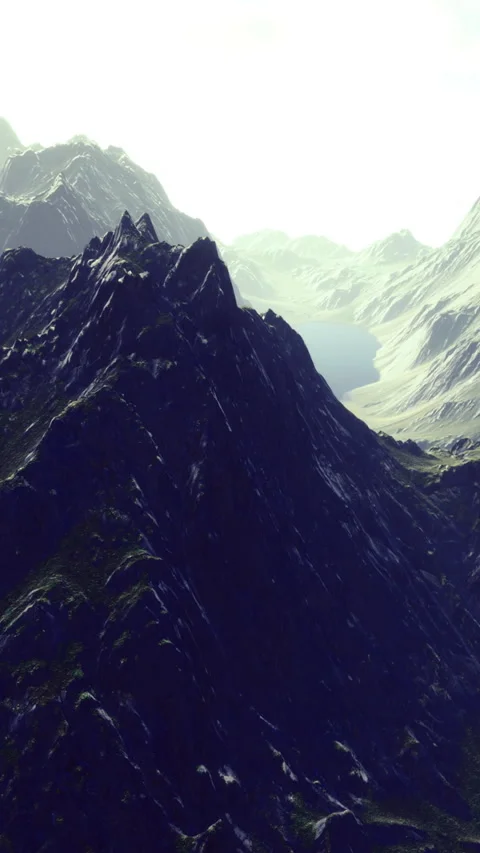 Harsh rugged terrain with dramatic mountain and glacier features 動画素材 326162292