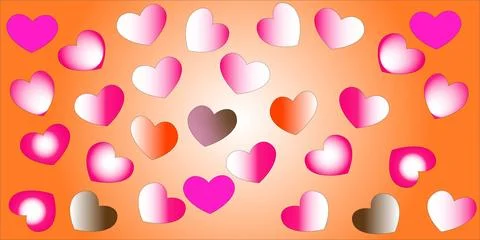 Hart background Stock Illustration