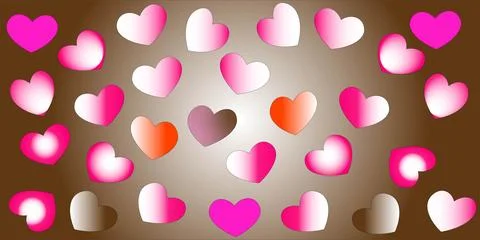 Hart background Stock Illustration