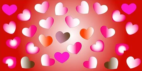 Hart background Stock Illustration