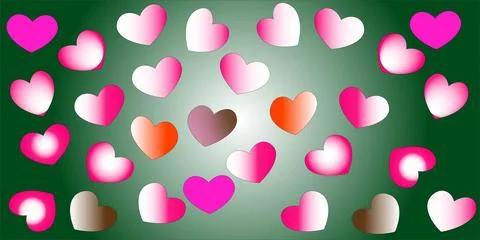 Hart background Stock Illustration