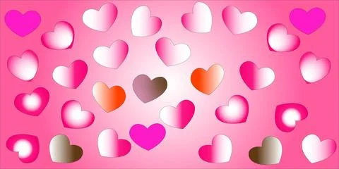 Hart background Stock Illustration