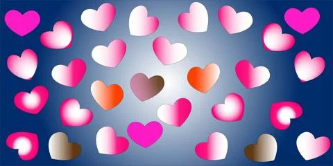 Hart background Stock Illustration