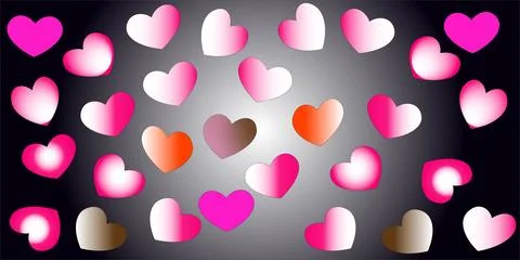 Hart background Stock Illustration