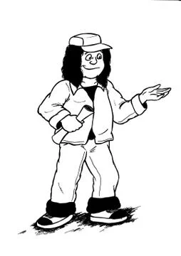 Hartz4 Guy II looking confident Stock Illustration