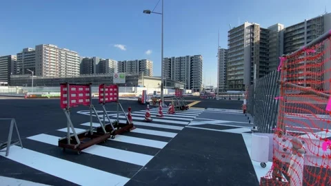 Harumi Flag Under construction Stock Footage 148184804
