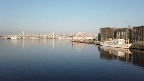 Harumi Flag Under construction Stock Footage 148185241