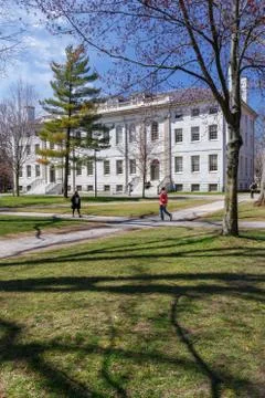 Harvard Campus in Spring Stock Photos