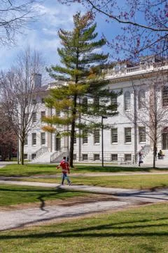 Harvard Campus in Spring Stock Photos
