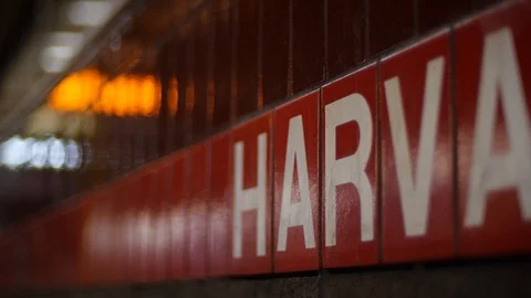 Harvard Sign Close up Metro Stock Footage 119075677