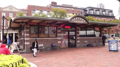 Harvard square in Cambridge MA Stock Footage 56349019