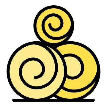 Harvest bale icon vector flat Illustrazione stock